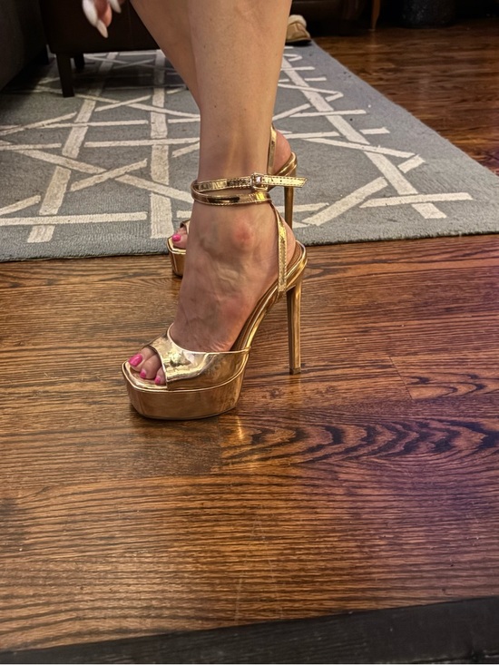 ASOS Shoes - ASOS Metallic Gold Platform Stiletto Sandals